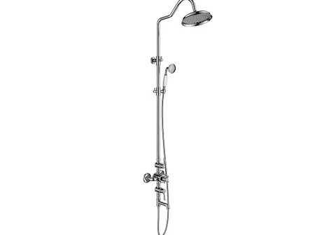 Термостатическая душевая система с изливом AQUATEK AQ2543CR Классик