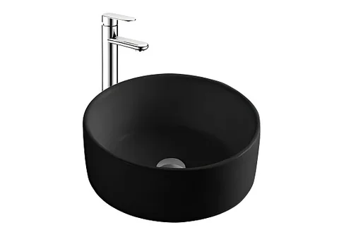 Раковина накладная Aquatek AQ5118-MB 400*400*165мм, цвет черный матовый
