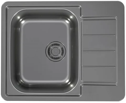 ALVEUS LINE MONARCH 110 ANTHRACITE, мойка, нерж.сталь, антрацит ( в комплекте с выпуском и сифоном)