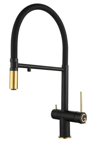 Rivelato ADRIA 1523517 antracite/oro, смеситель, гранит, антрацит/золото