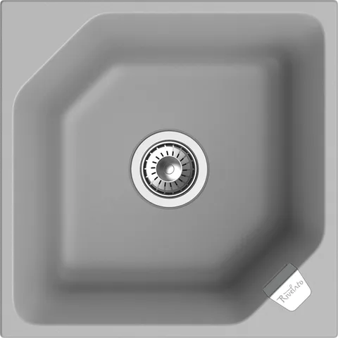Rivelato LOCUS LS-50 grigio metallizzat, мойка, гранит, серый металлик