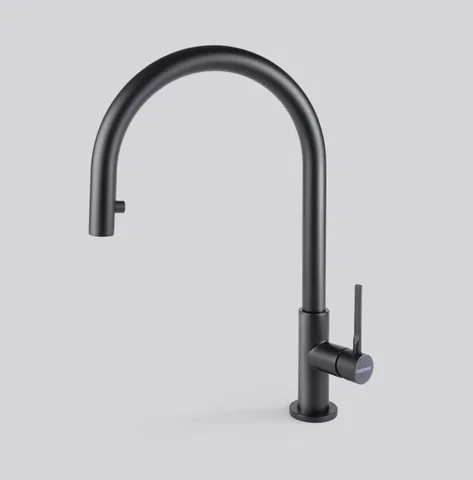 Falmec TREVI ROUND MATT BLACK, смеситель, черный матовый