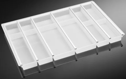 Ninka Cuisio Aqua 800, Legrabox Blum, лоток для столовых приборов, белый
