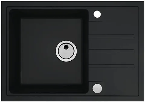ALVEUS INTERMEZZO 40 GRANITAL G90, мойка, гранит, темно-черный (в комплекте с сифоном 1117292)