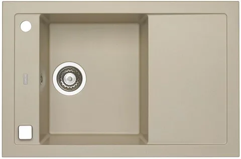 ALVEUS FORMIC 30 GRANITAL+ PEBBLE-G02M, мойка, гранит, светло бежевы (в комплекте с сифоном 1127749)