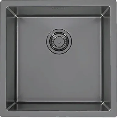 ALVEUS QUADRIX MONARCH 30 ANTHRACITE, мойка, нерж.сталь, антрацит (в компл. с выпуском без сифона)