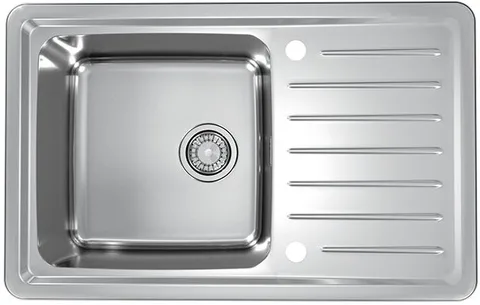 ALVEUS GALEO 20 SAT 90 FI, мойка, нержавеющая сталь сатин (в комплекте с сифоном 1127251)