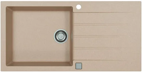 ALVEUS GRANITAL CADIT 50 TERRA - G22, мойка, гранит, песочный (в комплекте с сифоном 1132823)