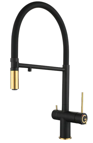 Rivelato ADRIA 1523517 nero/oro, смеситель, гранит, черный/золото
