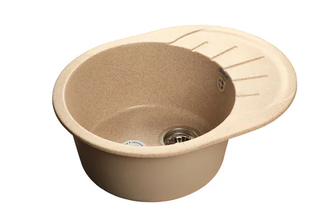 GranFest RONDO GF-R-580 L, мойка, мрамор, песочный