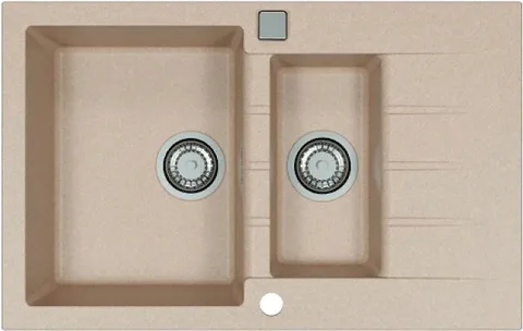 ALVEUS GRANITAL CADIT 70 TERRA - G22, мойка, гранит, песочный (в комплекте с сифоном 1132822)