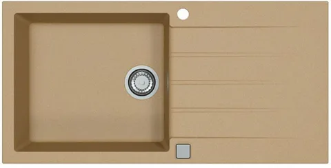 ALVEUS GRANITAL CADIT 50 BEIGE- G55, мойка, гранит, бежевый (в комплекте с сифоном 1132823)