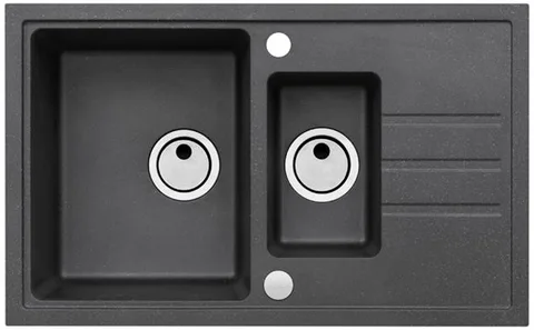 ALVEUS INTERMEZZO 70 GRANITAL CARBON-G91, мойка, гранит, черный (в ком.с сифоном 1117293)