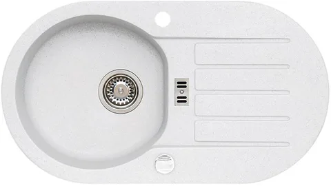 ALVEUS NIAGARA 40 GRANITAL ARCTIC-G11, мойка, гранит, белый (с сифоном 1105297)