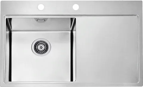 ALVEUS PURE 40L KMB-90, мойка, нержавеющая сталь, левая (в комплекте с сифоном 1127252)