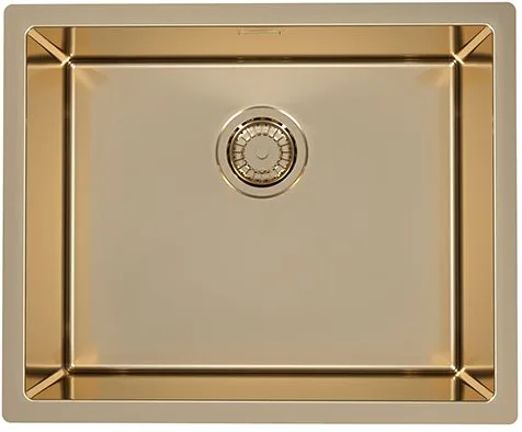 ALVEUS QUADRIX MONARCH 50 BRONZE, мойка, нержавеющая сталь, бронза (в компл. с выпуском без сифона)