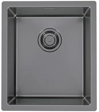 ALVEUS QUADRIX MONARCH 20 ANTHRACITE, мойка, нерж. сталь, антрацит (в компл. с выпуском без сифона)
