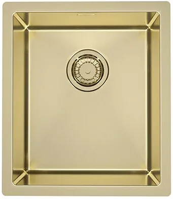 ALVEUS QUADRIX MONARCH 20 GOLD, мойка, нержавеющая сталь, золото (в компл. с выпуском без сифона)