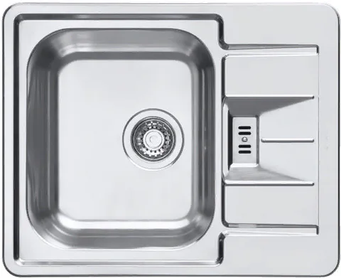 ALVEUS LINE MAXIM 60 SAT-90, мойка, нержавеющая сталь сатин (в комплекте с сифоном 1064388)
