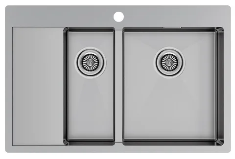 Paulmark KRONER 78/2SF, мойка, нержавеющая сталь брашированное, правая