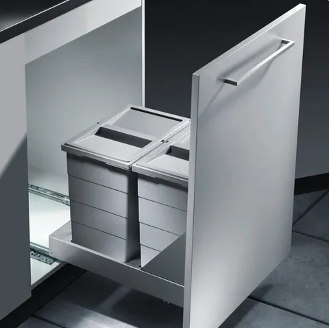 Hailo Bottom Mount-S. выдвижная мусорная система 2 ведра по 24 л с крышками