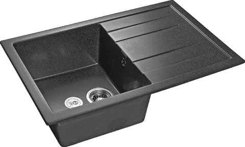 GranFest QUADRO GF-Q-780 L, мойка, мрамор, графит