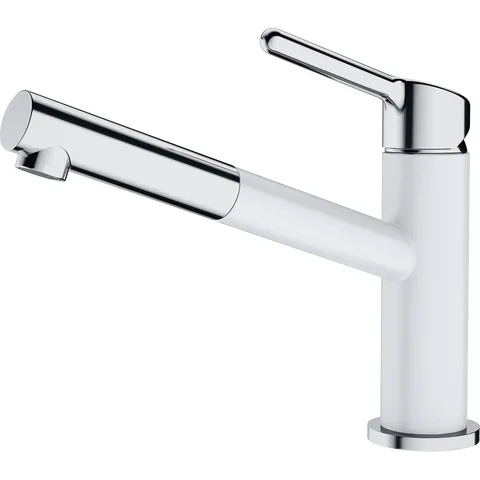 Franke Orbit, смеситель, гранит, хром/белый