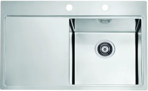 ALVEUS PURE 40R new KMB 90, мойка, нержавеющая сталь, правая (в комплекте с сифоном 1148858)