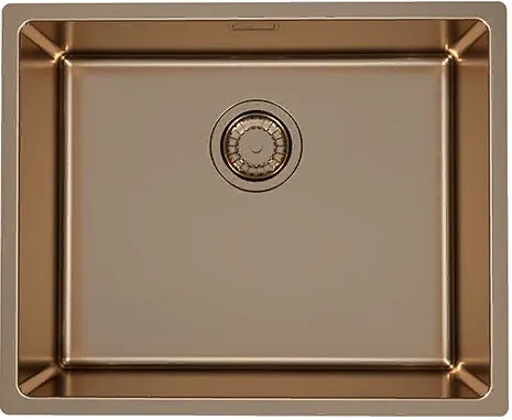 ALVEUS KOMBINO 50 MONARCH COPPER SAT-90, мойка, нерж. сталь, медь (в компл. с выпуском без сифона)