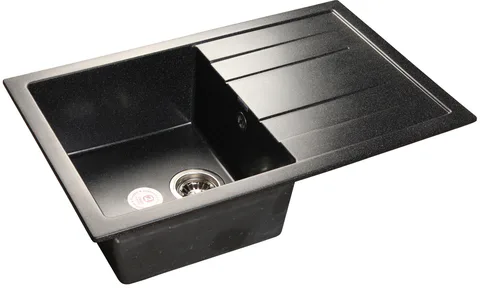GranFest QUADRO GF-Q-780 L, мойка, мрамор, черный