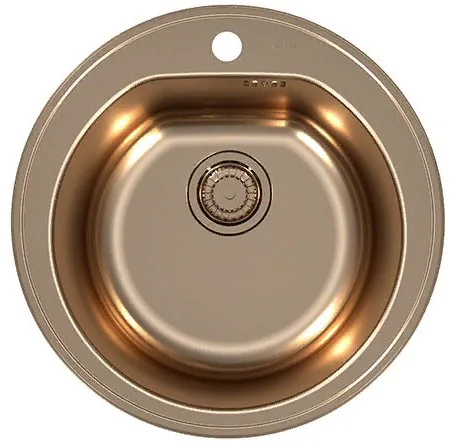 ALVEUS FORM MONARCH 30 COPPER-90 FI 510, мойка, нерж. сталь, медь (в компл. с выпуском без сифона)