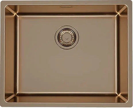 ALVEUS KOMBINO 50 MONARCH COPPER SAT-90, мойка, нерж. сталь, медь (в компл. с выпуском без сифона)