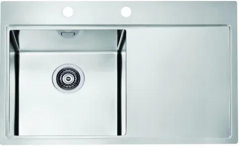 ALVEUS PURE 40L new KMB-90, мойка, нержавеющая сталь, левая (в комплекте с сифоном 1148858)