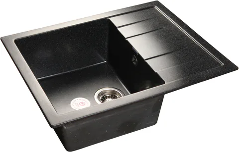 GranFest QUADRO GF-Q-650 L, мойка, мрамор, черный