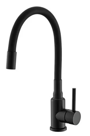 ALVEUS GENESIS FLEXA BLACK MATT, смеситель, черный матовый