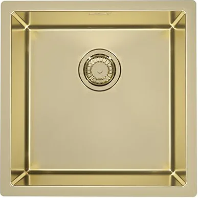 ALVEUS QUADRIX MONARCH 30 GOLD, мойка, нержавеющая сталь, золото (в комплекте с выпуском без сифона)
