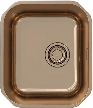 ALVEUS VARIANT MONARCH 40 COPPER, мойка, нержавеющая сталь, медь (в комплекте с выпуском без сифона)