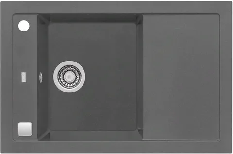 ALVEUS FORMIC 30 GRANITAL+ STEEL-G04M, мойка, гранит, серый (в комплекте с сифоном 1127749)