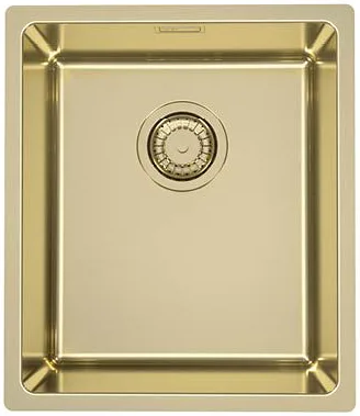ALVEUS KOMBINO 20 MONARCH GOLD SAT-90, мойка, нерж. сталь, золото (в компл. с выпуском без сиф.)