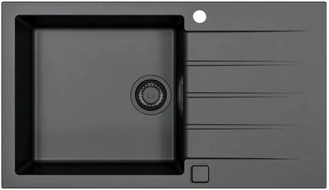 ALVEUS GRANITAL CADIT 40 CARBON - G91, мойка, гранит, черный (в комплекте с сифоном 1148149)