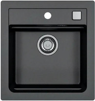 ALVEUS GRANITAL ATROX 20 CARBON - G91, мойка, гранит, черный (в комплекте с сифоном 1132823)