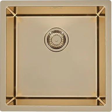 ALVEUS QUADRIX MONARCH 30 BRONZE, мойка, нержавеющая сталь, бронза (в компл. с выпуском без сифона)