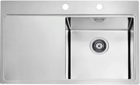 ALVEUS PURE 40R KMB 90, мойка, нержавеющая сталь, правая (в комплекте с сифоном 1127252)