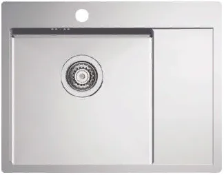 ALVEUS QUARTO 20 BRS-90, мойка, нержавеющая сталь брашированная (в комплекте с сифоном 1130551)