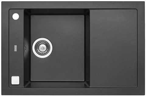 ALVEUS FORMIC 30 GRANITAL+ TWILIGHT-G05M, мойка, гранит, черный металлик (с сифоном 1127749)