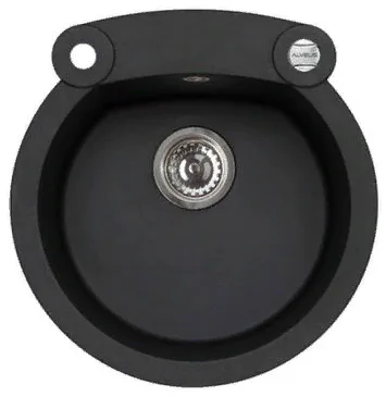 ALVEUS ROLL 10 GRANITAL CARBON-G91, мойка, гранит, черный (в комплекте с сифоном 1105296)