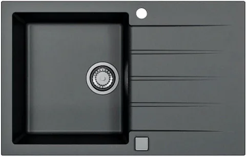 ALVEUS GRANITAL CADIT 20 CARBON - G91, мойка, гранит, черный (в комплекте с сифоном 1132823)