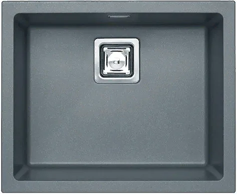 ALVEUS QUADRIX 50 GRANITAL+ STEEL-G04M, мойка, гранит, металлик (в комплекте с сифоном 1133398)