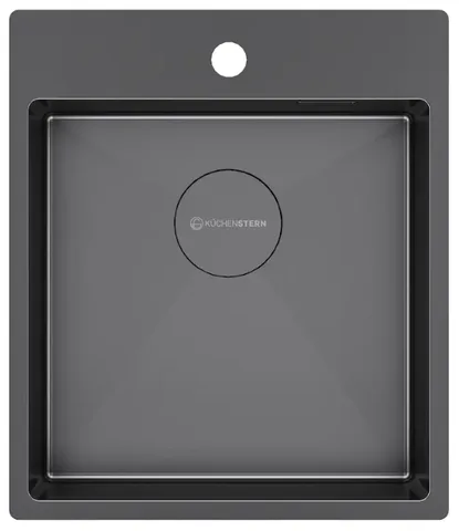 KUCHENSTERN WERK 45, мойка, нержавеющая сталь, вороненая сталь