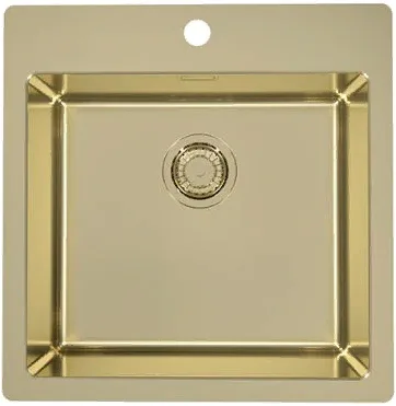 ALVEUS PURE MONARCH 30 GOLD-90 FS, мойка, нержавеющая сталь, медь (в компл. с выпуском без сифона)